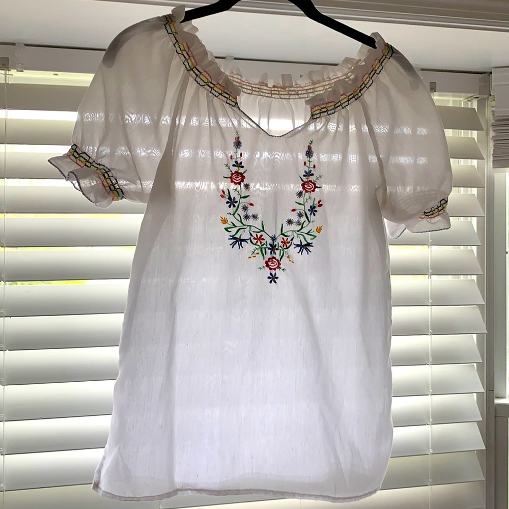 Vintage embroidered summer top